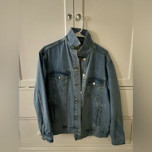 TOPSHOP oversized jean jacket size 6